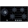 Miele KM3054-1 94cm 5 Burner Gas On Glass Hob, Black