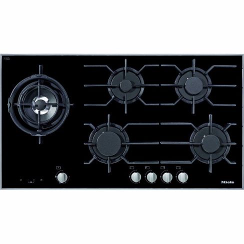 Miele KM3054-1 94cm 5 Burner Gas On Glass Hob, Black