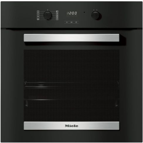 Miele H2455B Contourline 76L Built-In Electric Single Oven - Clean Steel - A+ Rated